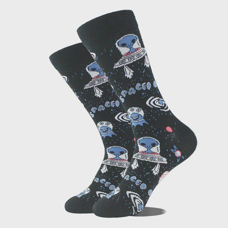 Unisex Happy Socks met Vrolijke Ontwerpen: Aliens, Haaien, Dinosaurussen & Meer