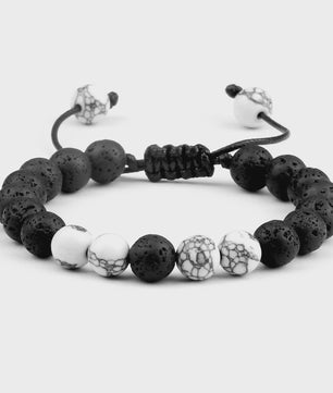Verstelbare Lava Kralen & Tijgeroog Armband - Yoga & Helende Sieraden voor Hem en Haar