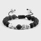 Verstelbare Lava Kralen & Tijgeroog Armband - Yoga & Helende Sieraden voor Hem en Haar