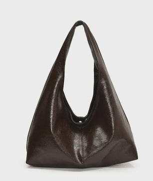 Luxe Grote Zwarte Hobo Schoudertas van Zacht PU Leer - Stijlvolle Dames Shopper en Reistote