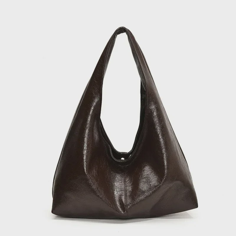 Luxe Grote Zwarte Hobo Schoudertas van Zacht PU Leer - Stijlvolle Dames Shopper en Reistote