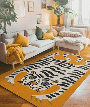 Bohemian Tibetaanse Tijger Vloerkleed - Antislip Decoratief Kleed voor Woonkamer & Slaapkamer