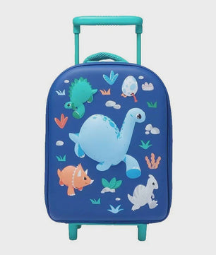 Kinder Koffer met 3D Dinosaurus en Trolleyfunctie - Schooltas & Reisbagage