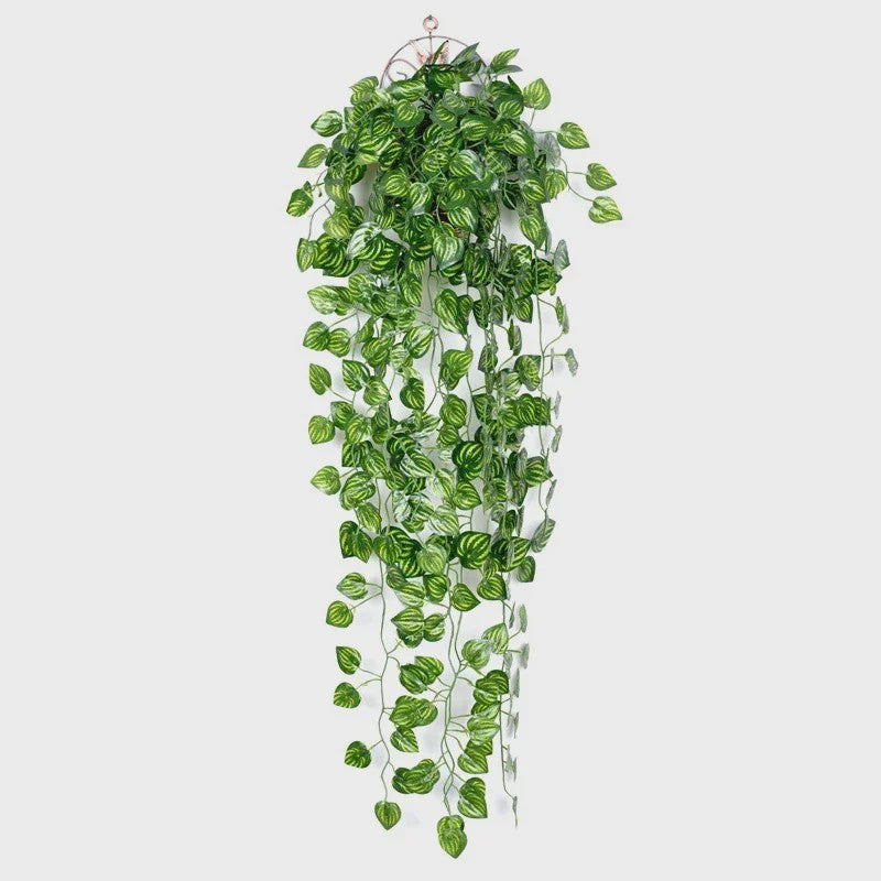 90cm Kunstplant Hangplant Klimop Pothos Begonia Druivenblad - Decoratieve Muurdecoratie