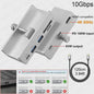 Aluminium USB 3.0/3.2 Hub met Clip: 5Gbps/10Gbps Docking Station voor Monitor & Bureau