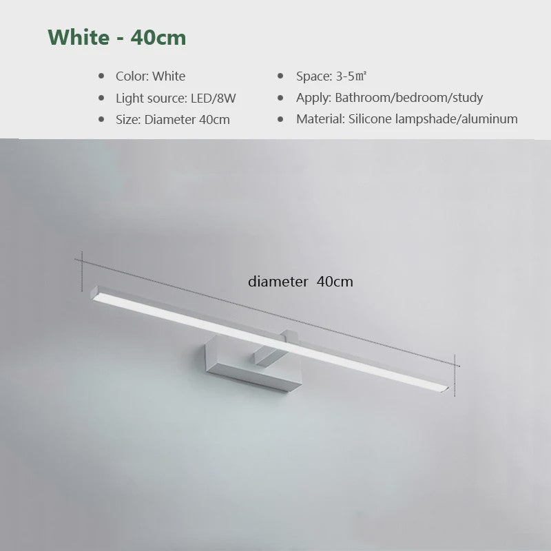 Moderne LED Wandlamp Badkamer - Stijlvol Aluminium met 3 Kleuren Licht
