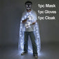 Verlicht LED Neon Purge Masker met Fiber Optic Handschoenen - Halloween & Feest