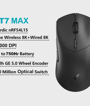Rapoo VT7 MAX Draadloze Gaming Muis: 8K Polling Rate, Ultralicht & 750u Batterij