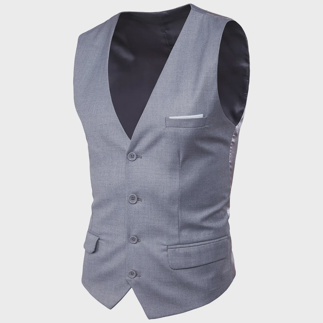 Stijlvol Heren Gilet - Slim Fit voor Bruiloft, Feest of Zakelijk