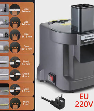 Professionele Elektrische Groentesnijder 3-in-1: Snijden, Raspen & Blokjes