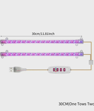 USB LED Groeilamp Kweeklamp Full Spectrum Dimbare Plantenlamp met Timer voor Binnen