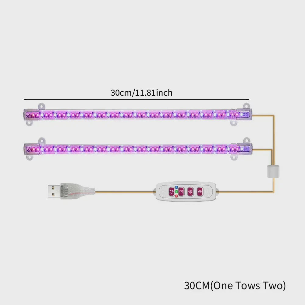 USB LED Groeilamp Kweeklamp Full Spectrum Dimbare Plantenlamp met Timer voor Binnen