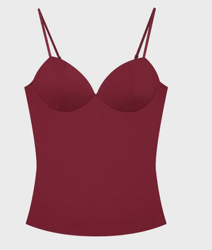 Dames Crop Top Corset Camisole Bruin - Mouwloos, Bodycon & Backless