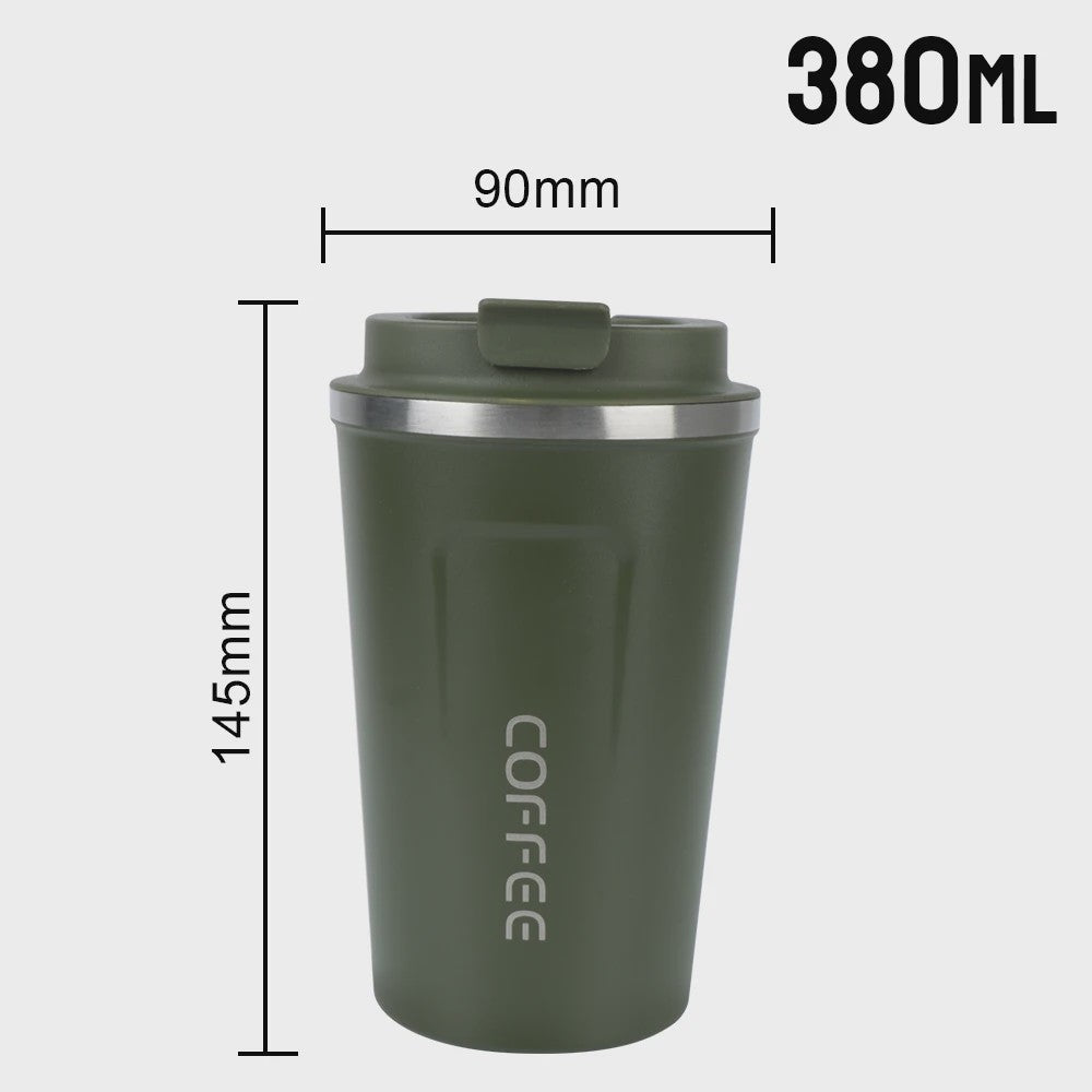 RVS Thermo Koffiebeker - Lekvrij Reizen - 380/510ML