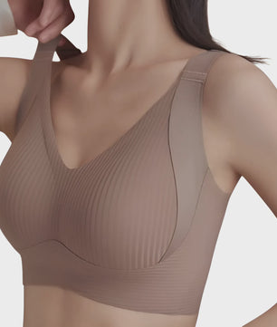 Comfortabele Draadloze Minimizer BH met Volledige Bedekking, Ademend en Naadloos met Zijsteun