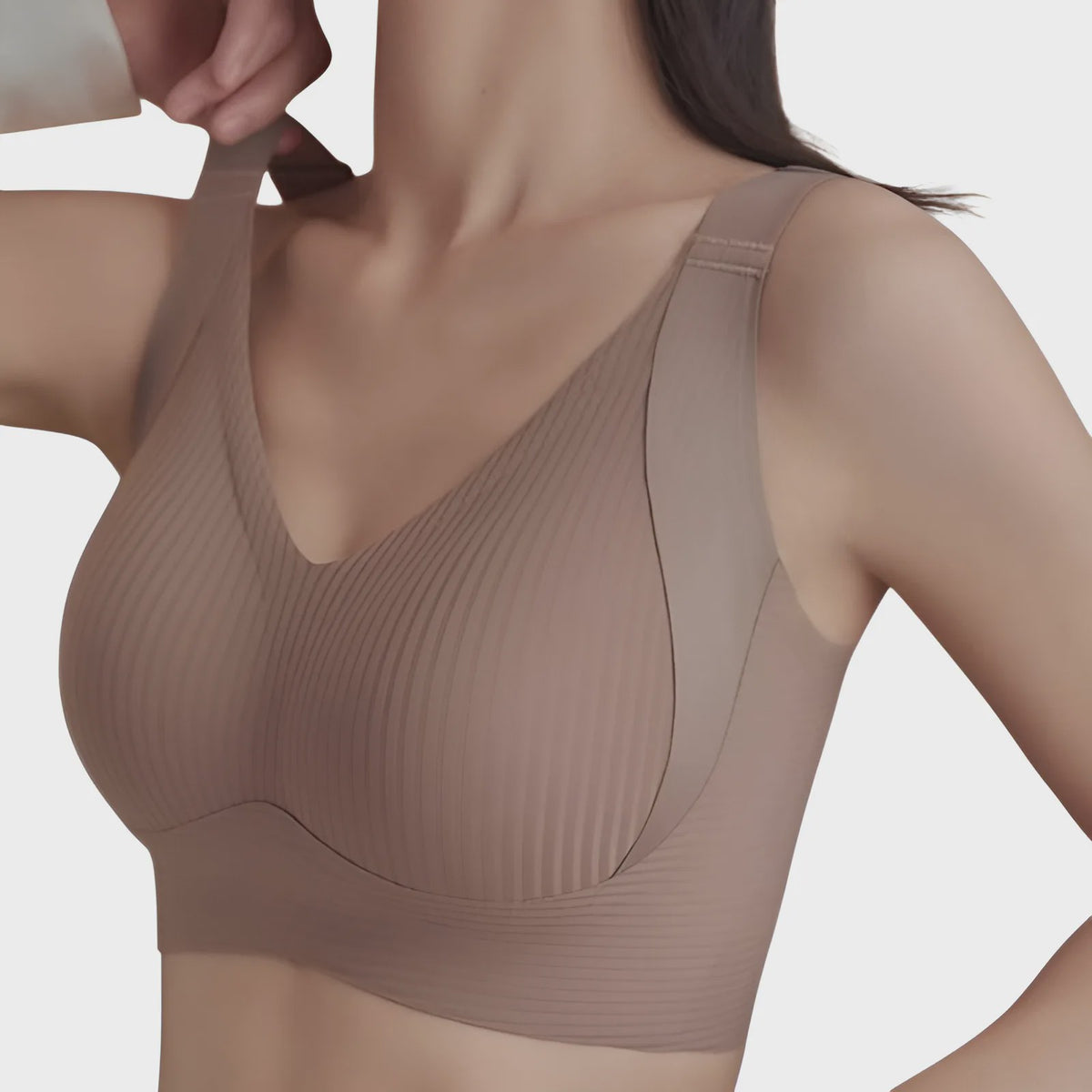Comfortabele Draadloze Minimizer BH met Volledige Bedekking, Ademend en Naadloos met Zijsteun