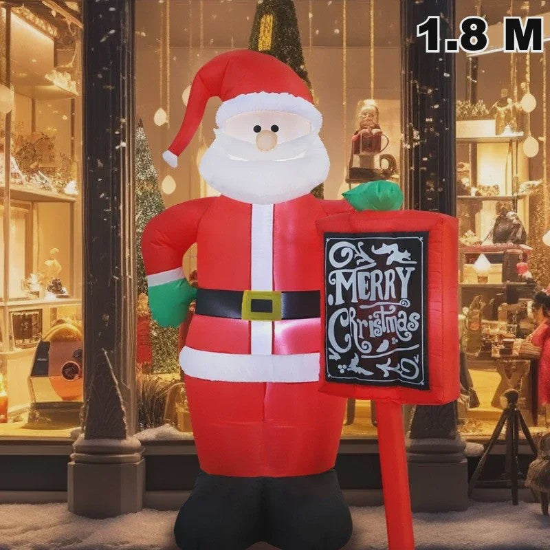 Opblaasbare Kerstman 1.5M - Feestelijke Tuindecoratie met LED Verlichting