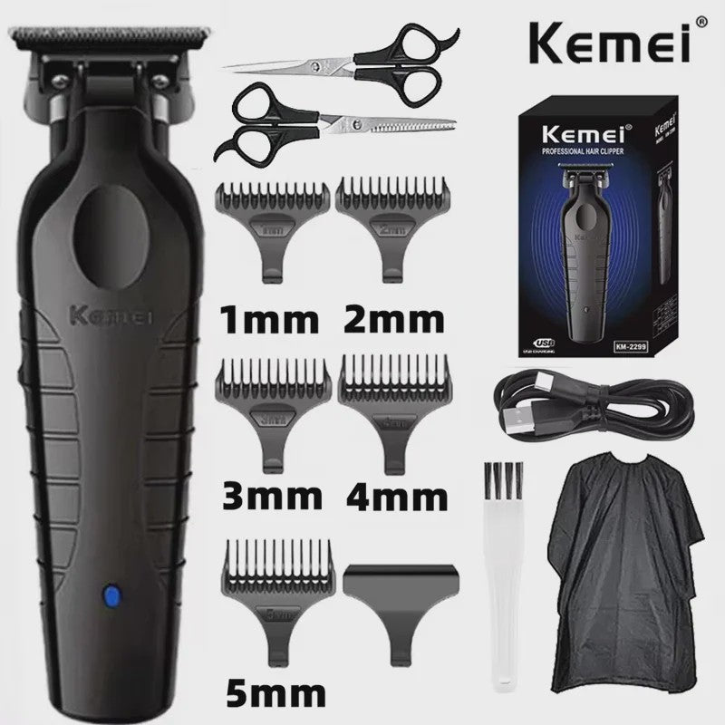 Kemei Professionele Draadloze Baardtrimmer & Tondeuse Set KM-1071/KM-2299