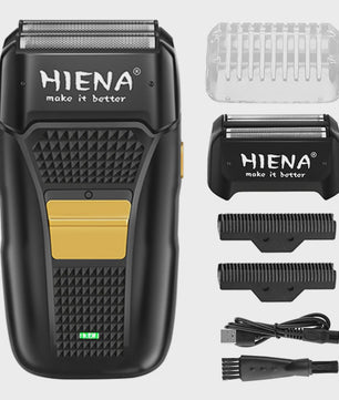 HIENA Pro Elektrische Scheerapparaat voor Mannen - Oplaadbaar, Metalen Behuizing