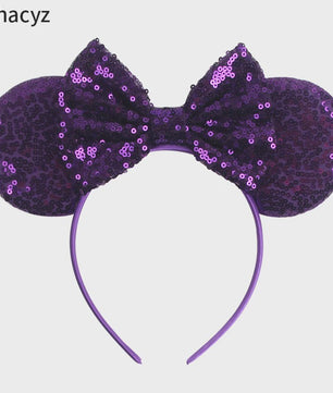 Chique Sequin Mickey Oortjes Diadeem met Strik - Feestelijk Haaraccessoire voor Kinderen & Dames
