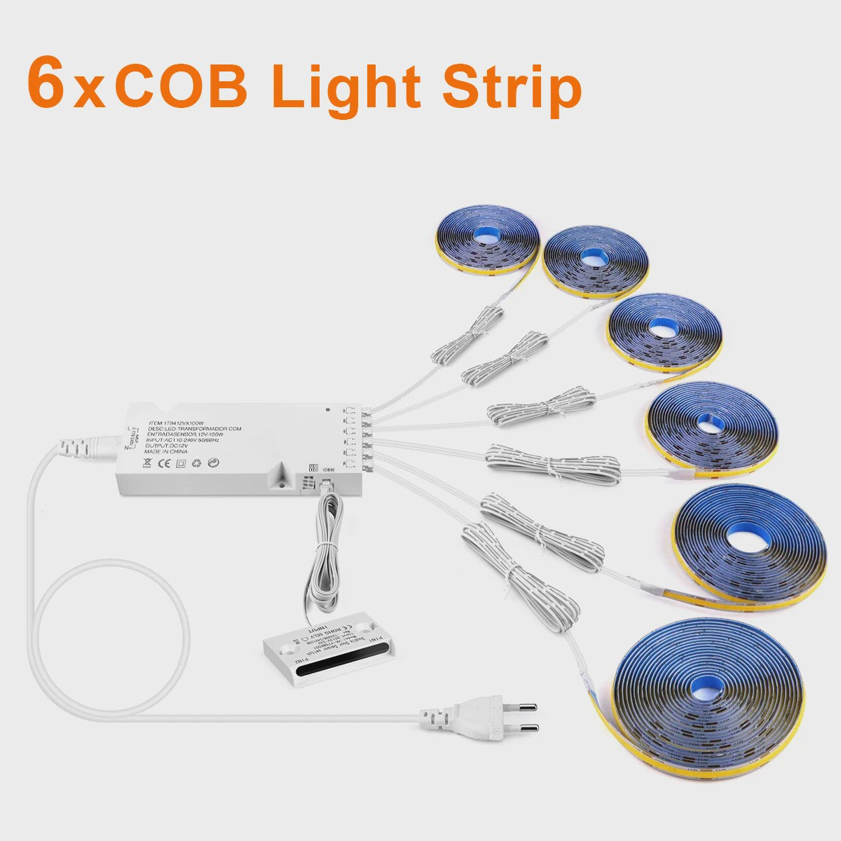 Slimme COB LED Strip met Dubbele Deursensor - Automatisch Aan/Uit bij Openen/Sluiten