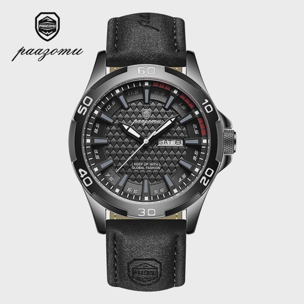 PAAZOMU Luxe Herenhorloge - Waterdicht, Lichtgevend, Datum & Week, RVS, Sportief & Fashion