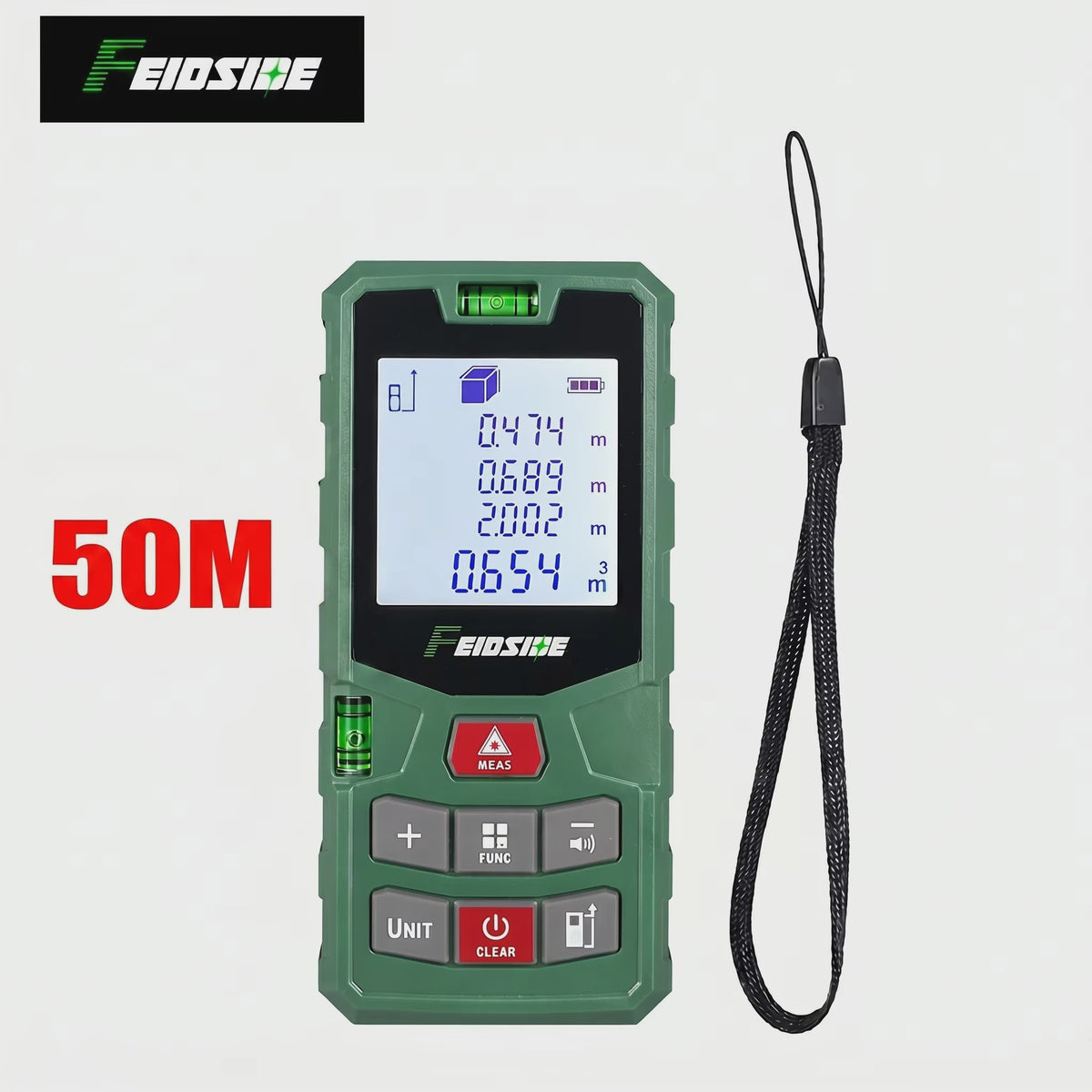 HAUPTSON Laser Afstandsmeter 70/100M - Precisie Meetinstrument voor Afstand, Oppervlakte & Volume