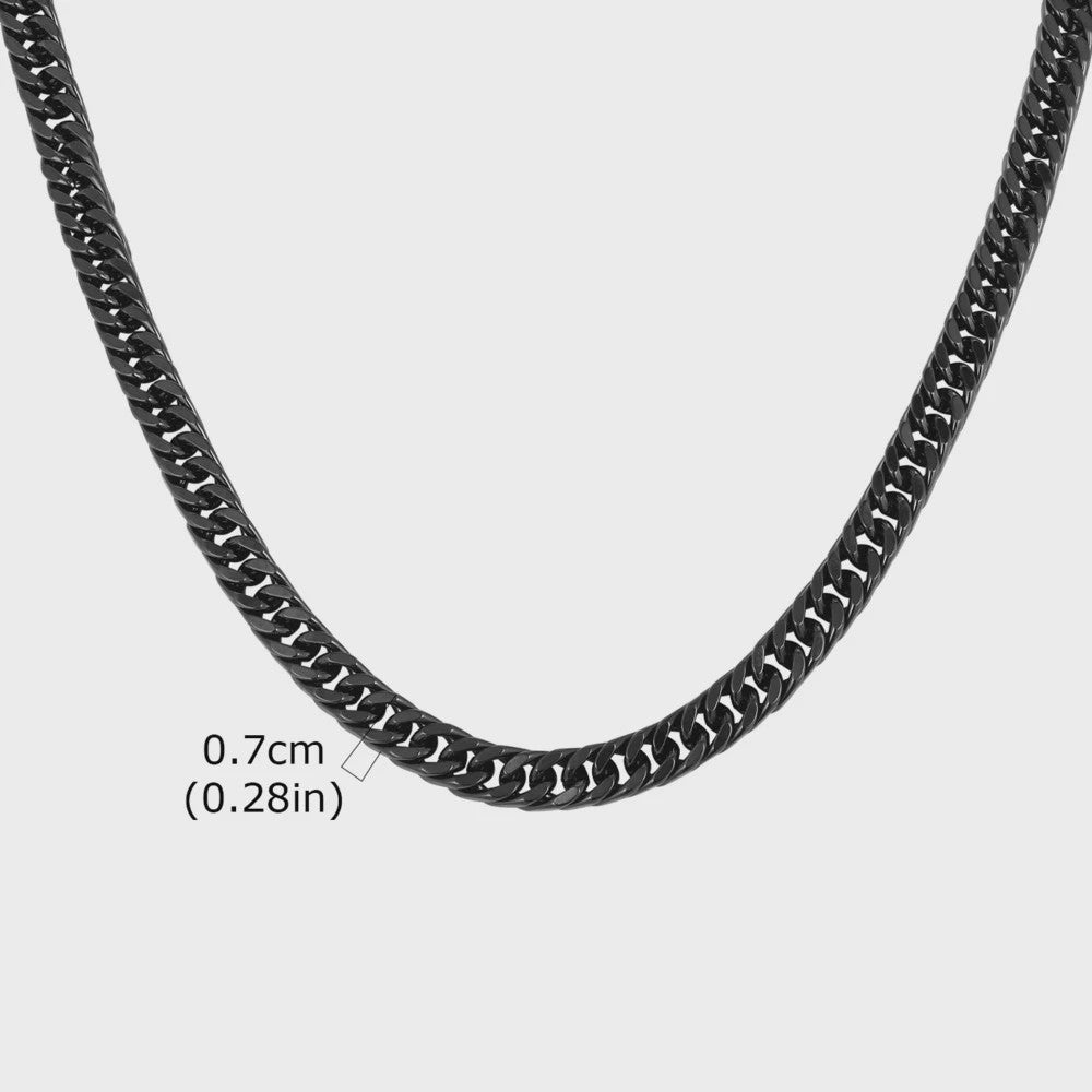 Vnox RVS Kubaanse Ketting voor Heren & Dames - 3/5/7/9mm Breed, Waterdicht & Hypoallergeen