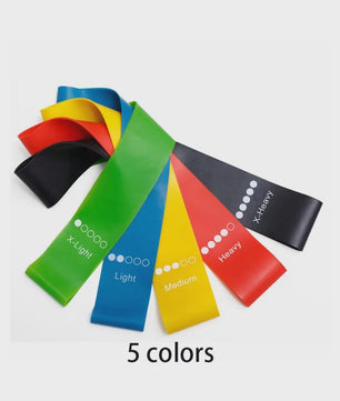 Set Weerstandsbanden Fitness - 5 Stuks TPE Elastische Loop Bands voor Krachttraining, Yoga & Gym