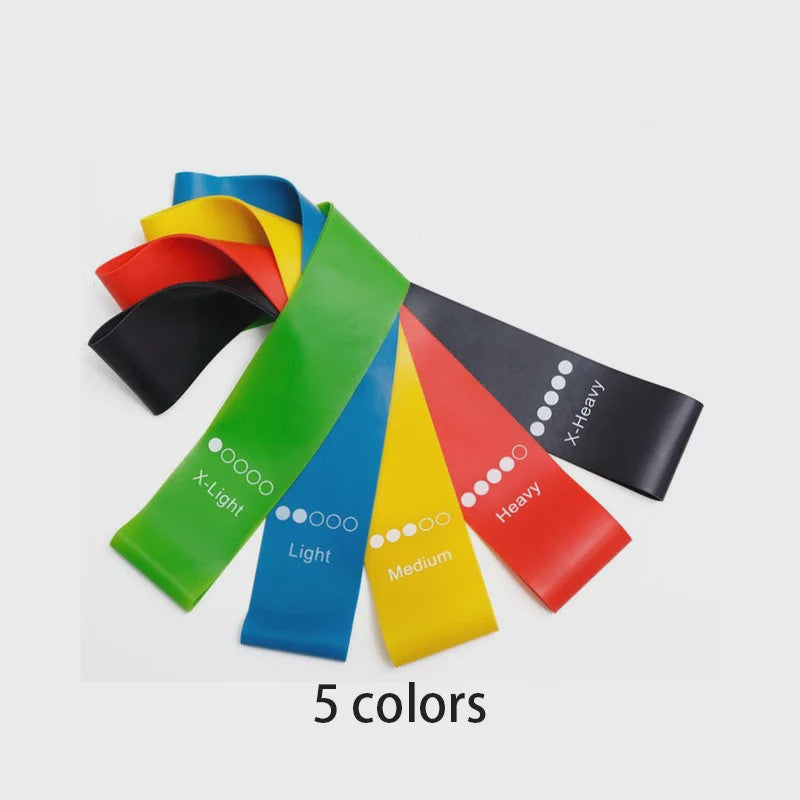 Set Weerstandsbanden Fitness - 5 Stuks TPE Elastische Loop Bands voor Krachttraining, Yoga & Gym
