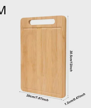 Set van 3 Bamboe Houten Snijplanken met Handvat en Sapgoot - Dubbelzijdig