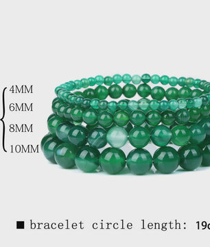 Handgemaakte Natuursteen Armbanden - Onyx & Agate Kralen - Yoga & Reiki Energie - Unisex 19cm