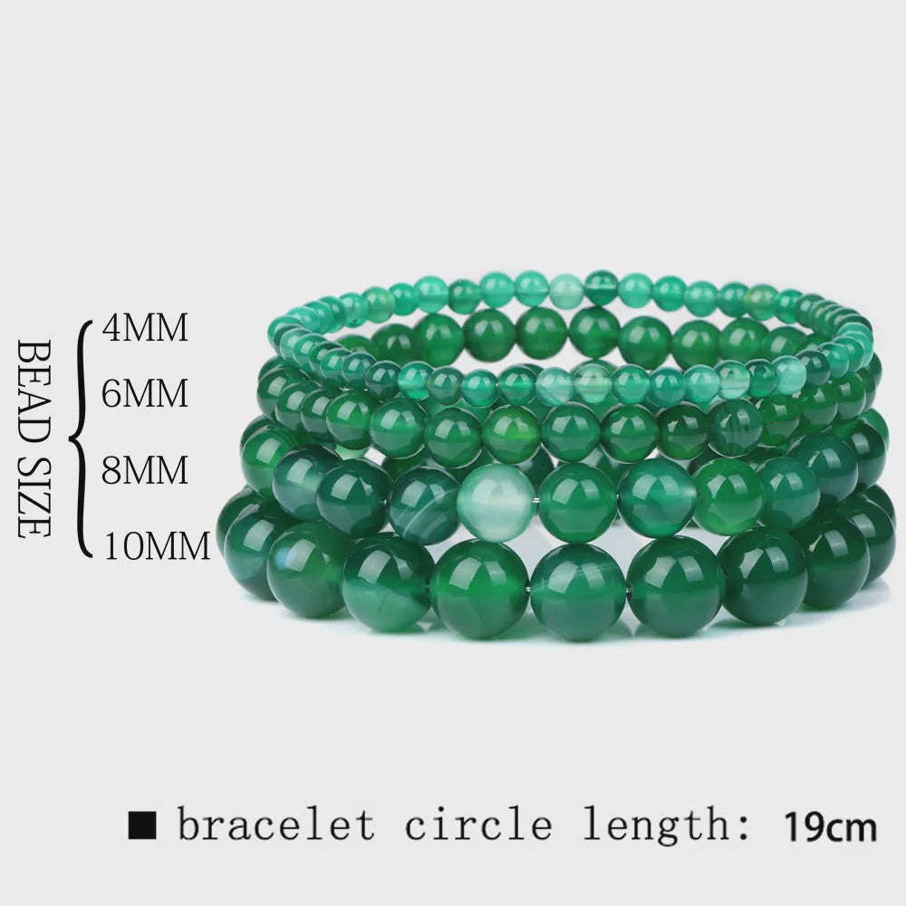 Handgemaakte Natuursteen Armbanden - Onyx & Agate Kralen - Yoga & Reiki Energie - Unisex 19cm