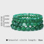Handgemaakte Natuursteen Armbanden - Onyx & Agate Kralen - Yoga & Reiki Energie - Unisex 19cm