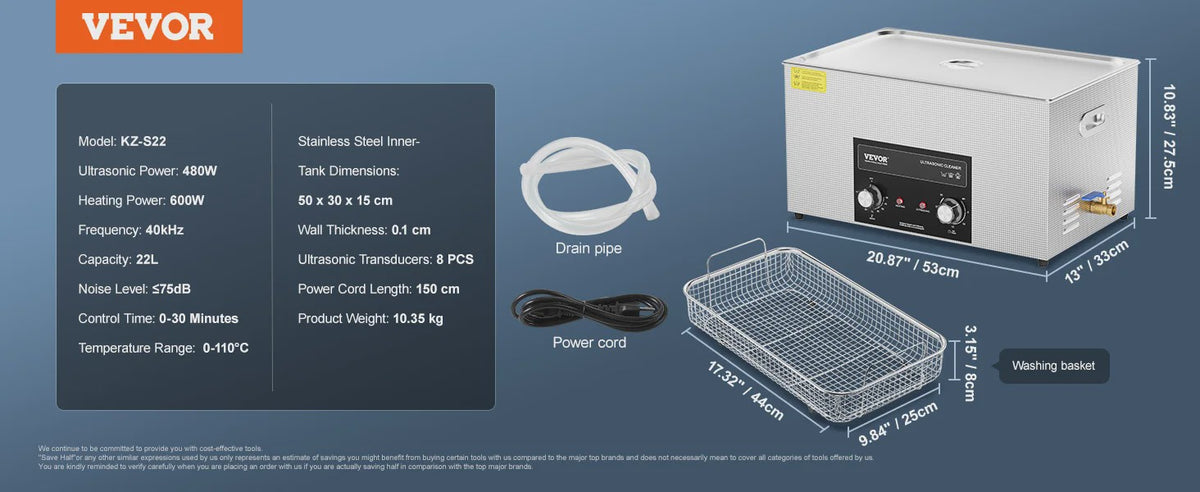 Professionele Ultrasone Reiniger met Verwarming en Timer - 2-30L voor Laboratorium, Metaal & Auto-onderdelen