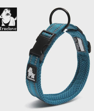 Truelove Verstelbare Hondenhalsband - Gewatteerd Mesh, 3M Reflecterend Nylon, Duurzaam & All-Weather, 8 Maten