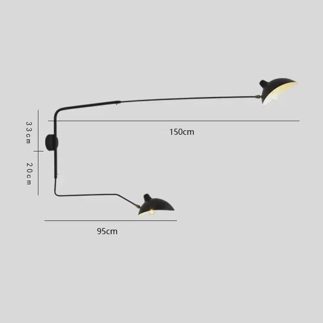 Moderne Verstelbare Vloerlamp met Lange Arm - Minimalistisch Design voor Woonkamer, Slaapkamer & Leeshoek