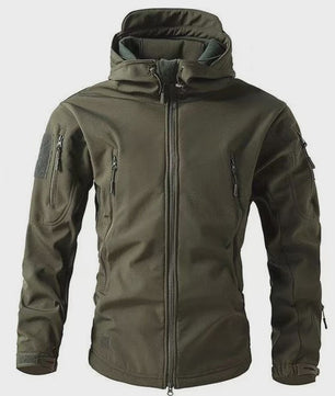 Militaire Softshell Combat Set: Ademend Uniform met Capuchon Jas en Cargo Broek - Ideaal voor Jacht & Outdoor