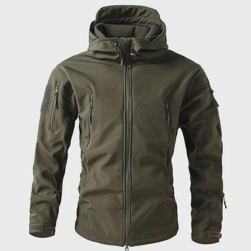 Militaire Softshell Combat Set: Ademend Uniform met Capuchon Jas en Cargo Broek - Ideaal voor Jacht & Outdoor