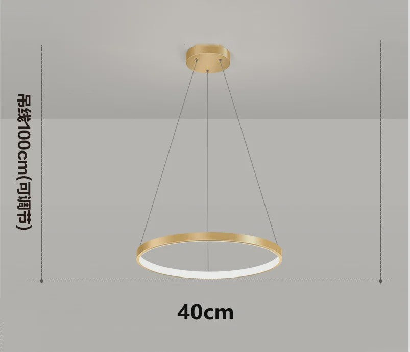 Moderne Minimalistische LED Ring Plafondlamp - Stijlvolle Hanglamp voor Woonkamer & Eetkamer