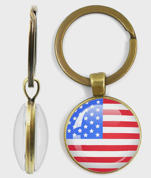 Soviet Union,Brazil,Canada,Netherlands,Israel,Syria,Venezuela,United States,Spain National Flag Series Double-Sided Keychain