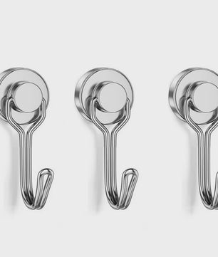 Krachtige Zwarte Magnetische Haken - Heavy Duty Ophanghaken met Sterke Magneet