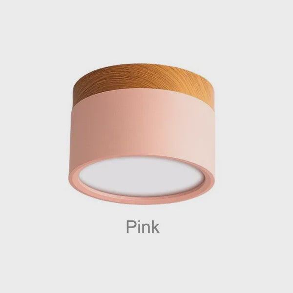 Nordic Hout LED Plafondspot - Dimbare Modern Design Verlichting