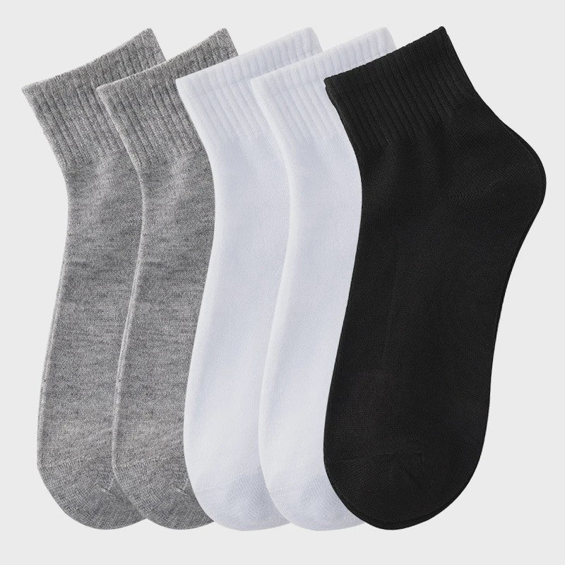 5 Paar Heren Sokken - Comfortabel, Ademend & Veelzijdig voor Zakelijk, Casual en Sport