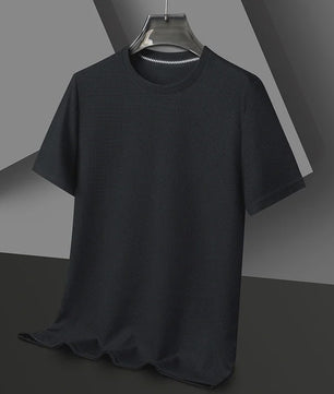 Zomer Wafel T-shirt Heren Korte Mouw Ronde Hals - Comfortabel en Ademend