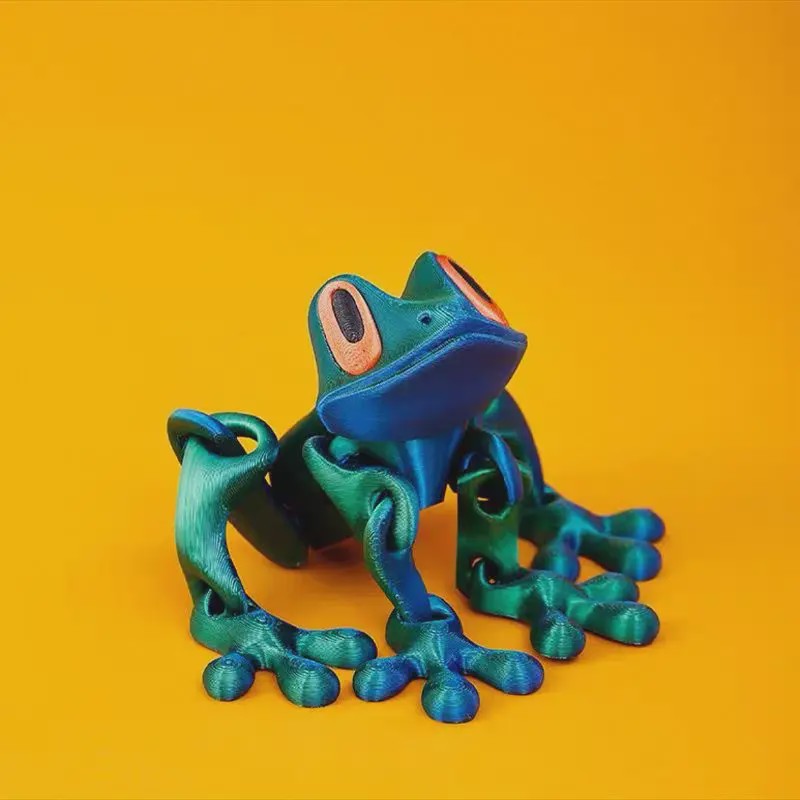 Bewegende 3D Geprinte Boomkikker - Decoratie & Bureau Speelgoed