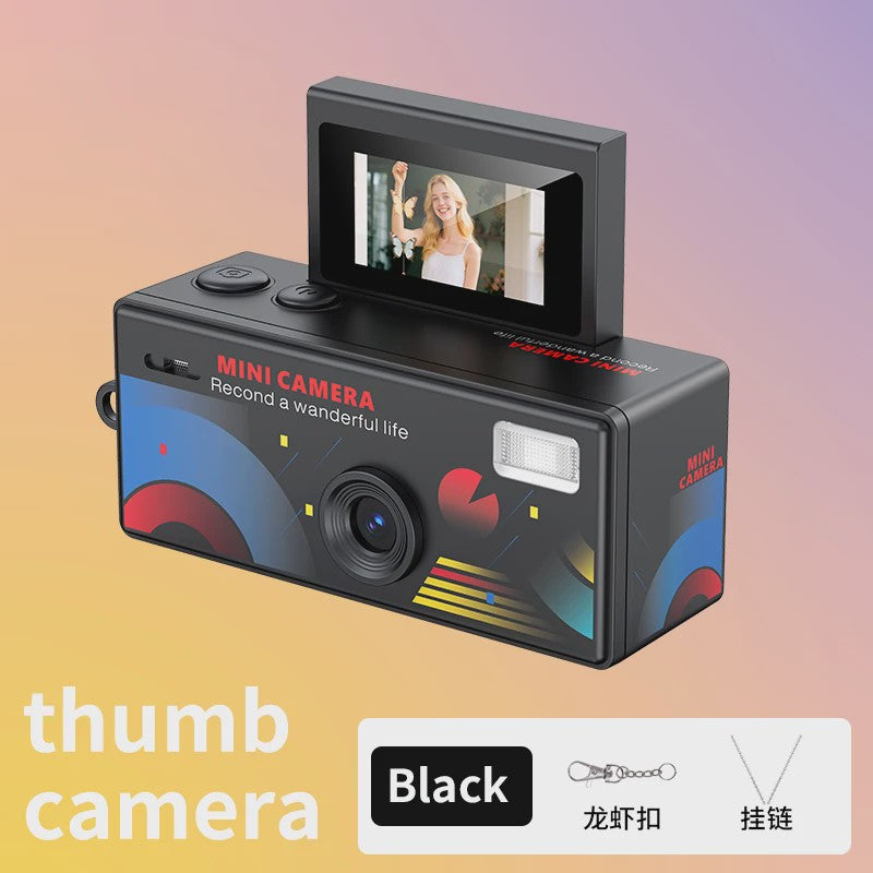 Retro Mini Digitale Camera met Sleutelhanger & Flip Screen - 720P Video Recorder
