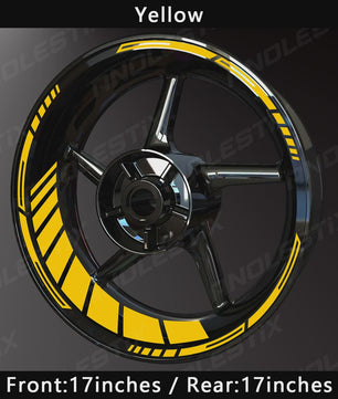 Reflecterende Motor Velgstickers - 17 Inch Velgtape voor Yamaha, Honda, Kawasaki, Suzuki, BMW, KTM