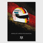 Iconische F1 Racer Helm Poster - Ayrton Senna Formule 1 Muurdecoratie