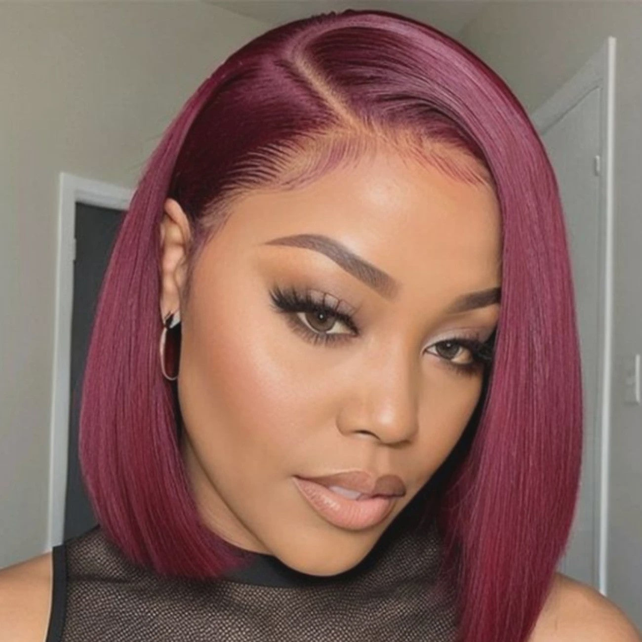 Dames Bob Pruik van Menselijk Haar - 13x4 HD Lace Front, Pre-Plucked, Glueless, met Baby Hair